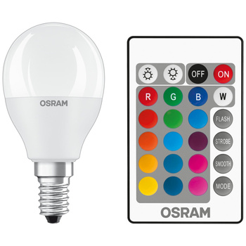 LED-Lampe E14 P45 5,5W = 40W 470lm RGBW 200° OSRAM Star + Pilot