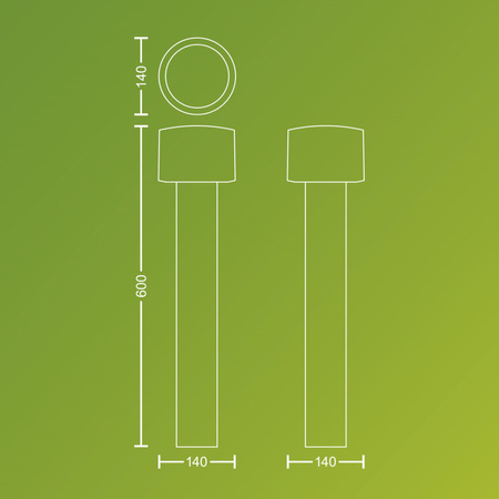 Gartenlampe Outdoor PIPE 60cm LED 4.3W 800lm 2700K IP44 Edelstahl Otis Ultra Efficient Philips