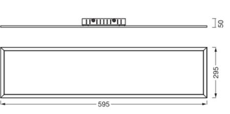 LED-Paneel-Deckenleuchte 22W 1600lm 3000K Warmes Aufputz Weiß 60x30cm Planon™ Ledvance