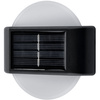 Set mit 2x Solar Garten Lampe LED Fassade Wandlampe Top Down Kreisförmige Leuchte
