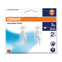 LED Lampen 2x Halogen G4 5W 55lm 2700K 12V Warm Dimmbar OSRAM HALOSTAR