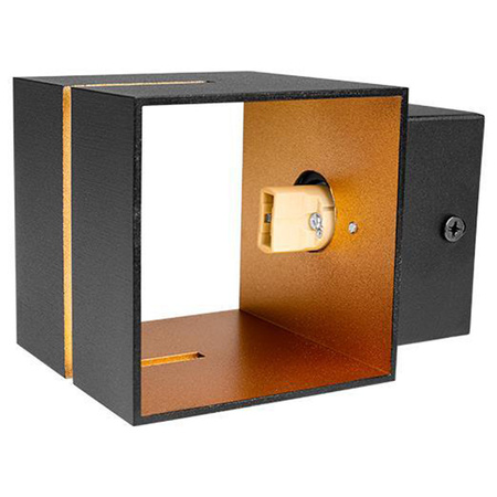 Wandsteckdose Aufbaulampe G9 Schwarz Gold Costa Masterled