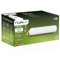 10x LED-Leuchteinsatz MR16 Modul INSERT Milky 7W = 60W 120° 670lm 4000K Neutral Dimmbar LUMILED