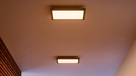 Panel LED Deckenanbauleuchte 30x30 cm 19W 1940lm IP20 Weiß Ambiente TW Schwarz Smart SMART Zigbee Bluetooth Aurelle Philips HUE