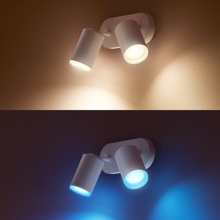 Philips HUE Weiß und Farbe Ambiance Fugato Lampe 2x4.2W Bluetooth Zigbee