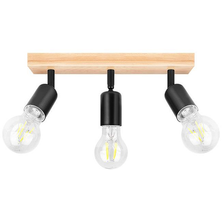 Spot Tuba Deckenleuchte Reflektor Halogen Leuchte 3x E27 Moving Schwarz Braun Eos Masterled