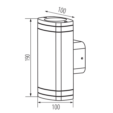 Außenwandleuchte GU10 IP54 Aufputz Schwarz ZEVI Kanlux