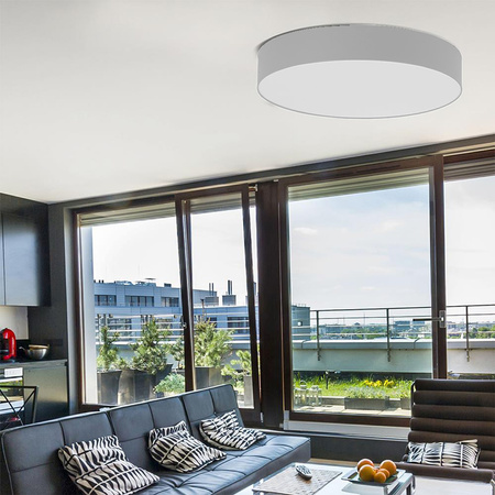 Deckenleuchte Deckenaufbauleuchten RONDO WHITE Rund weiß 80cm 15W 6xE27 2443 TK Lighting