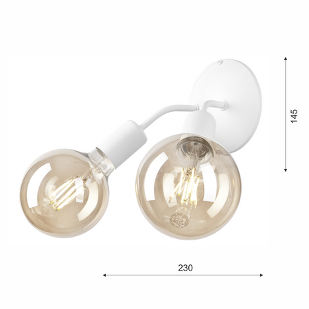 Wandleuchte VIGGO Wandleuchte 2xE27 Weiß KM-2.122 Lamkur