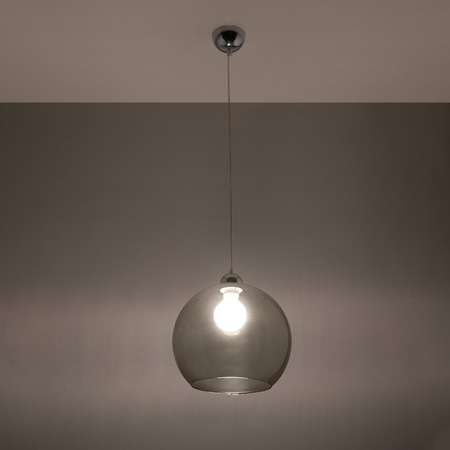 LED-Pendelleuchte BALL E27 Überhang Rund Graphit SOLLUX