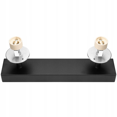 Spot Wandleuchte Spotlight LED Deckenleuchte Aufbau SCHWARZ Schwarz Modern 2xGU10