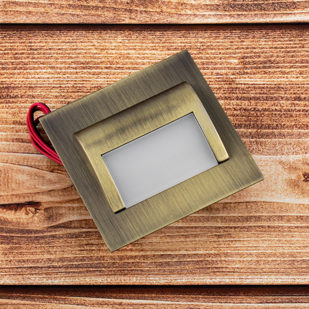 DECORUS Treppenleuchte LED-Lampe 1,2W Messing ProVero Neutral 4000K 12V DC