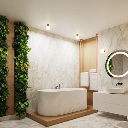 Badezimmer Deckenanbauleuchte G9 Rund Orange Modern Matt IP44 Halo Sollux