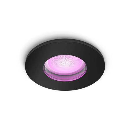 LED Xamento 4.2W IP44 CCT RGB Circular Schwarz PHILIPS HUE Bluetooth Badeinbauleuchte