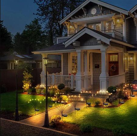 Solar-LED-Lampe, Solar Gartenleuchten Dandelion-Design-Kugelleuchte IP44 3000K 70cm TULIO LUMILED