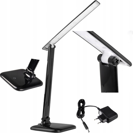 Büro-Zeichen-Tischlampe LED 9W 4500K dimmbar Touch-Schwarz