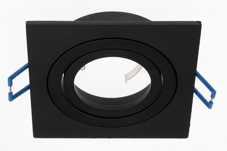 HALOGEN Einbaustrahler Tuba Spot, beweglich GU10 Quadrat Schwarz 20mm MIDI + LED GU10 6W 4000K LUMILED