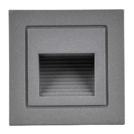 LED-Garten-Treppeneinbauleuchte 3W 20lm IP44 4000K grau Q6 GOLDLUX (Polux)