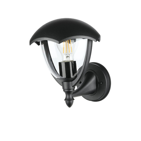 Gartenlampe Elevation Fixture E27 Wandleuchte Transparenter schwarzer Schirm VT-730 V-TAC