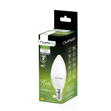 LED E14 CANDLE 10W = 75W 4000K Neutralweiß CCD LUMILED Glühbirne