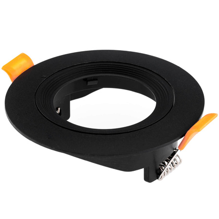 HALOGEN Einbaustrahler Deckenstrahler VENTUS, Schwarz Rund + LED GU10 1.5W 120° warm Weiß LUMILED