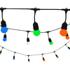 Outdoor Garten Girlande Lichterkette PARTY 5,6m 10xE27 bunt RGB 6W GOLDLUX (Polux)