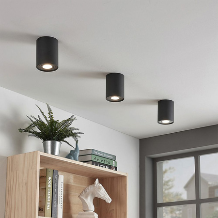 Leuchte Aufbauleuchte HALOGEN SPOT 1x GU10 Moving Black Videx