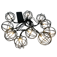 Batteriebetriebene LED-Gartengirlande 2,1 m betrieben mit 2xAA VIBORG-Batterien Schwarz GOLDLUX (Polux)