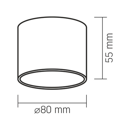 Leuchte Aufbauleuchte SPOT 1x GX53 Schwarz Videx