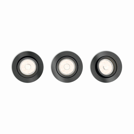 Steckbare Halogenleuchte DONEGAL 3x GU10 Rund Beweglich Grau PHILIPS