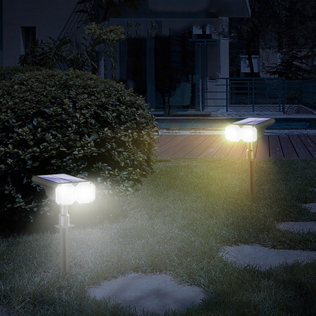 LED-Gartenstrahler Solar Plug-in IP44 2700K/6500K Außen Dämmerungssensor