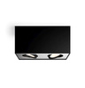 LED-Halogen-Anbauleuchte 2x 4,5W BOX Beweglich Schwarz PHILIPS