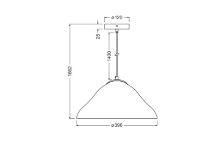 Dekorative Decke Pendelleuchte E27 Überhang Weiß Dekor Ledvance