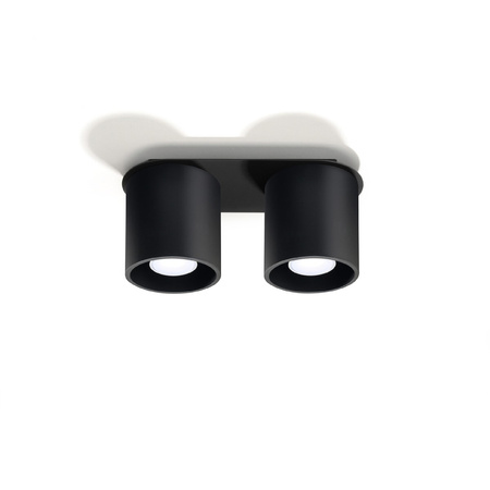 Anbauleuchte ORBIS 2 2xGU10 Tuba Minimalist Schwarz SOLLUX