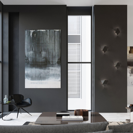 LED SOLIDO 2xG9Wandleuchte Dreieckig schwarz SOLLUX