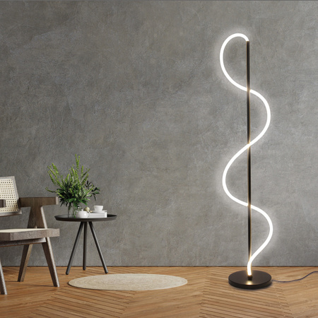 LED Stehleuchte Stehend 36W 4300lm 4000K Neutral Schwarz Emma Sanico Goldlux