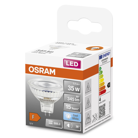 LED-Lampe MR16 Reflektor GU5.3 3.8W = 35W 345lm 4000K Neutral 12V 36° STAR Osram