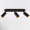 Deckenlampe LED Strahler 3x GU10 Röhre Spot ELIGIS Schwarz LUMILED