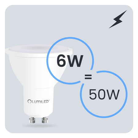 LED GU10 Reflektor PAR16 6W = 50W 580LM 6500K kaltweiß 120° mit Bewegungssensor LUMILED