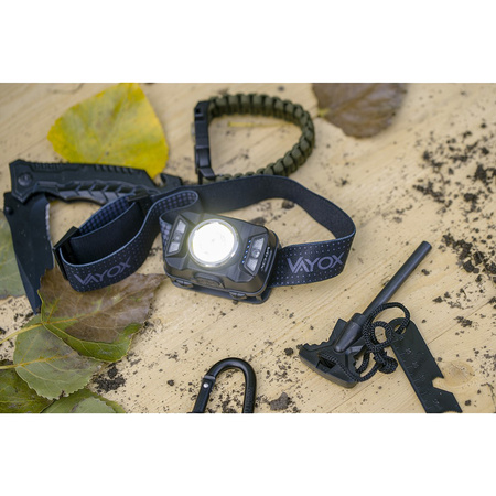 Wiederaufladbare LED-Stirnlampe mit Bewegungssensor XTE 5W + COB 10W VA0025 VAYOX