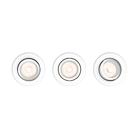 3x Halogen-Steckleuchte ENNEPER GU10 rund beweglich weiß PHILIPS