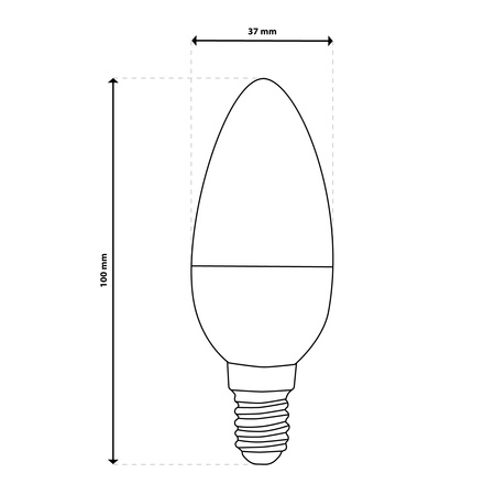 LED-Glühbirne E14 CANDLE 8W = 60W 4000K Neutralweiß Kerze CCD LUMILED