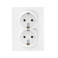 Komplette 16A Schuko Weiß LOGI KANLUX Doppelsteckdosen