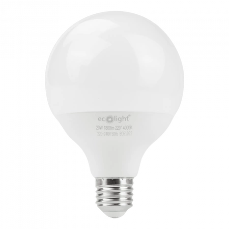 LED-Lampe Sphere G95 E27 20W 1800lm 4000K Neutral Ecolight