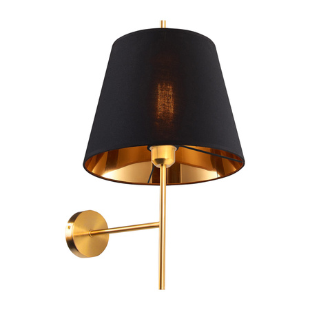 Wandleuchte Außenfassadenleuchte E27 Schwarz Gold ELENA Sanico Goldlux