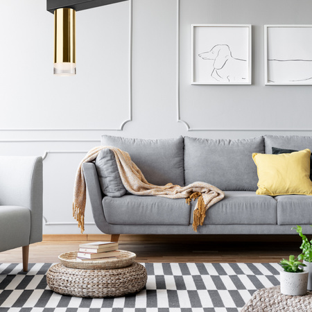 DIEGO E27 Schwarz Gold Deckenleuchte LM-1.124/A Lamkur