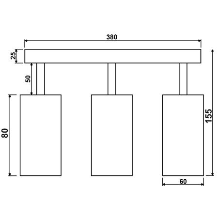 Decken-Reflektor-Wandleuchte 3xGU10 QUANTUS Weiß