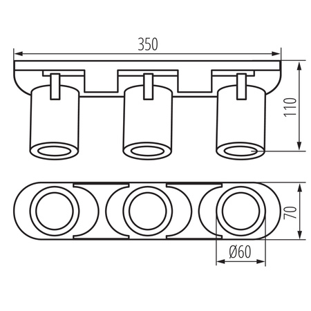 Wandleuchte Deckenleuchte Verstellbar LED GU10 Rund Weiß Gold Laurin Kanlux
