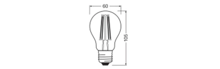 LED-Lampe E27 A60 7.5W = 75W 1055lm 3000K Warm 300° Glühfaden Dimmbar SUPERSTAR Osram