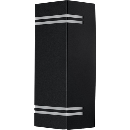Gartenleuchte NELA Elevation Wandleuchte 2xGU10 IP44 Oben Unten Schwarz